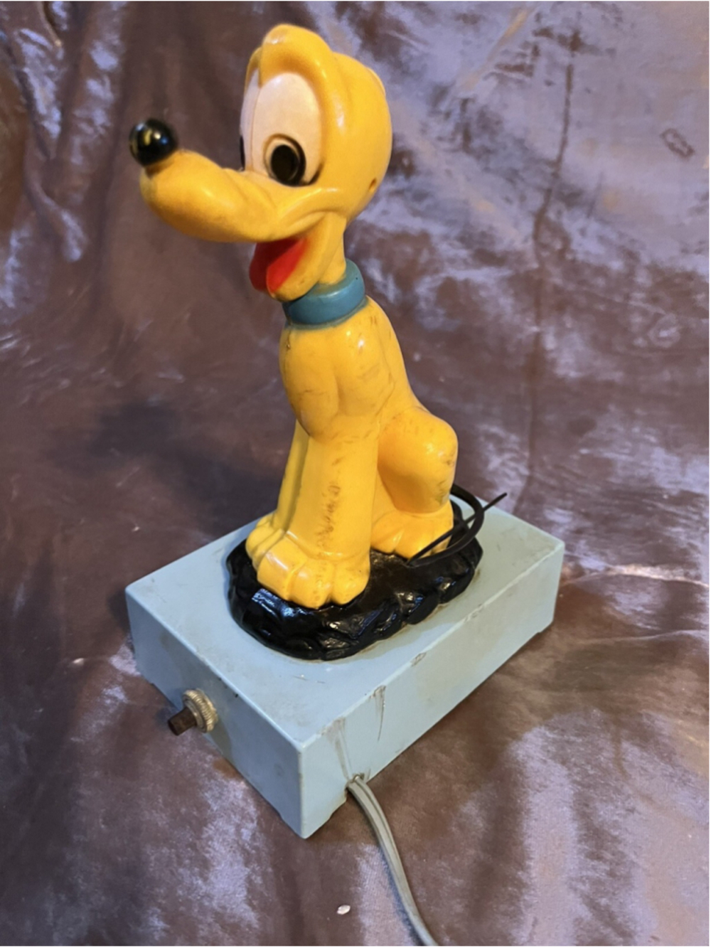 Vintage Disney Pluto Nite Lite Hankscraft Lamp Night Light 1950s WORKS